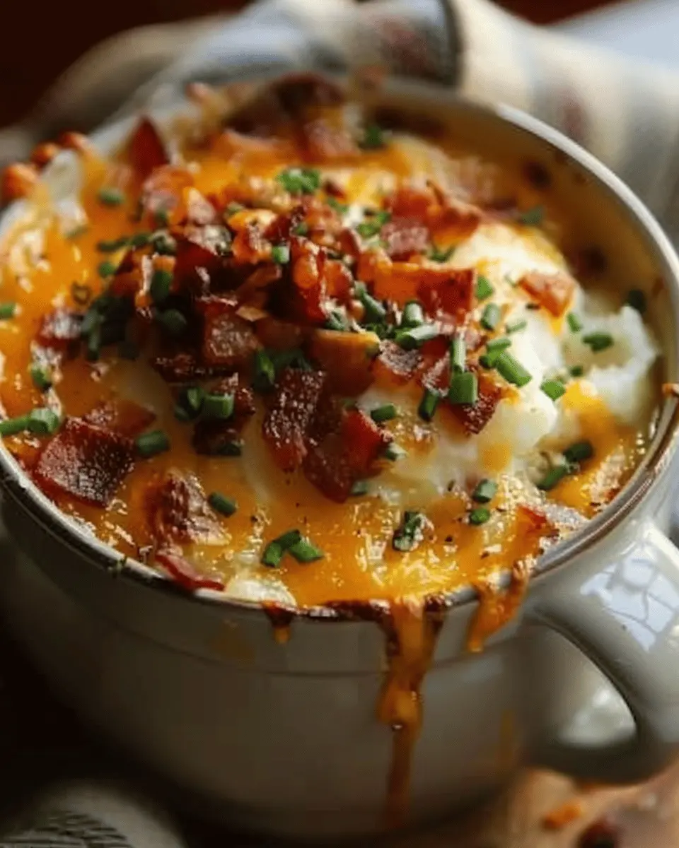 Loaded Baked Potato Soup: Indulgent Recipe with Turkey Bacon and Chicken Ham