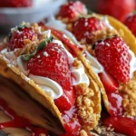 Strawberry Crunch Cheesecake Tacos