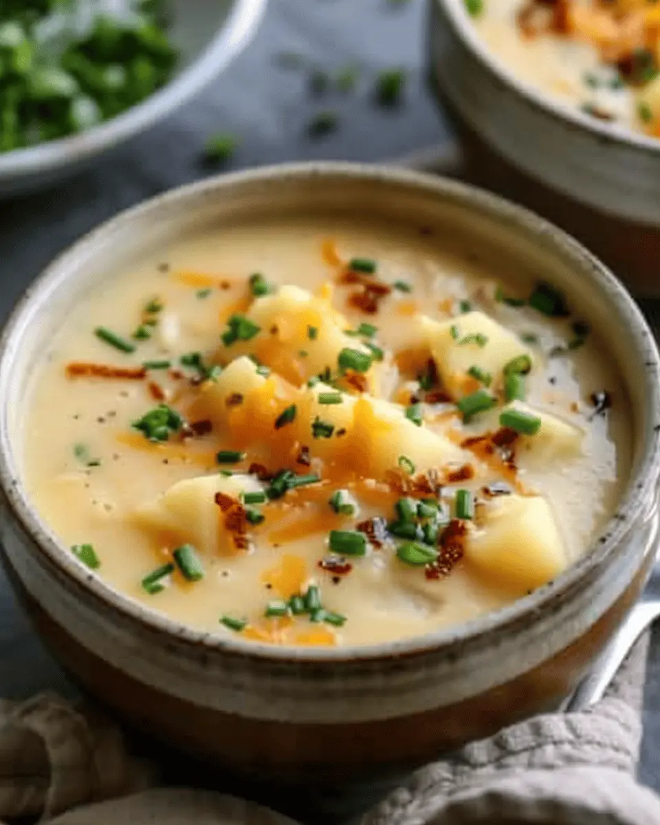 Best Homemade Loaded Potato Soup with Turkey Bacon and Chicken Ham