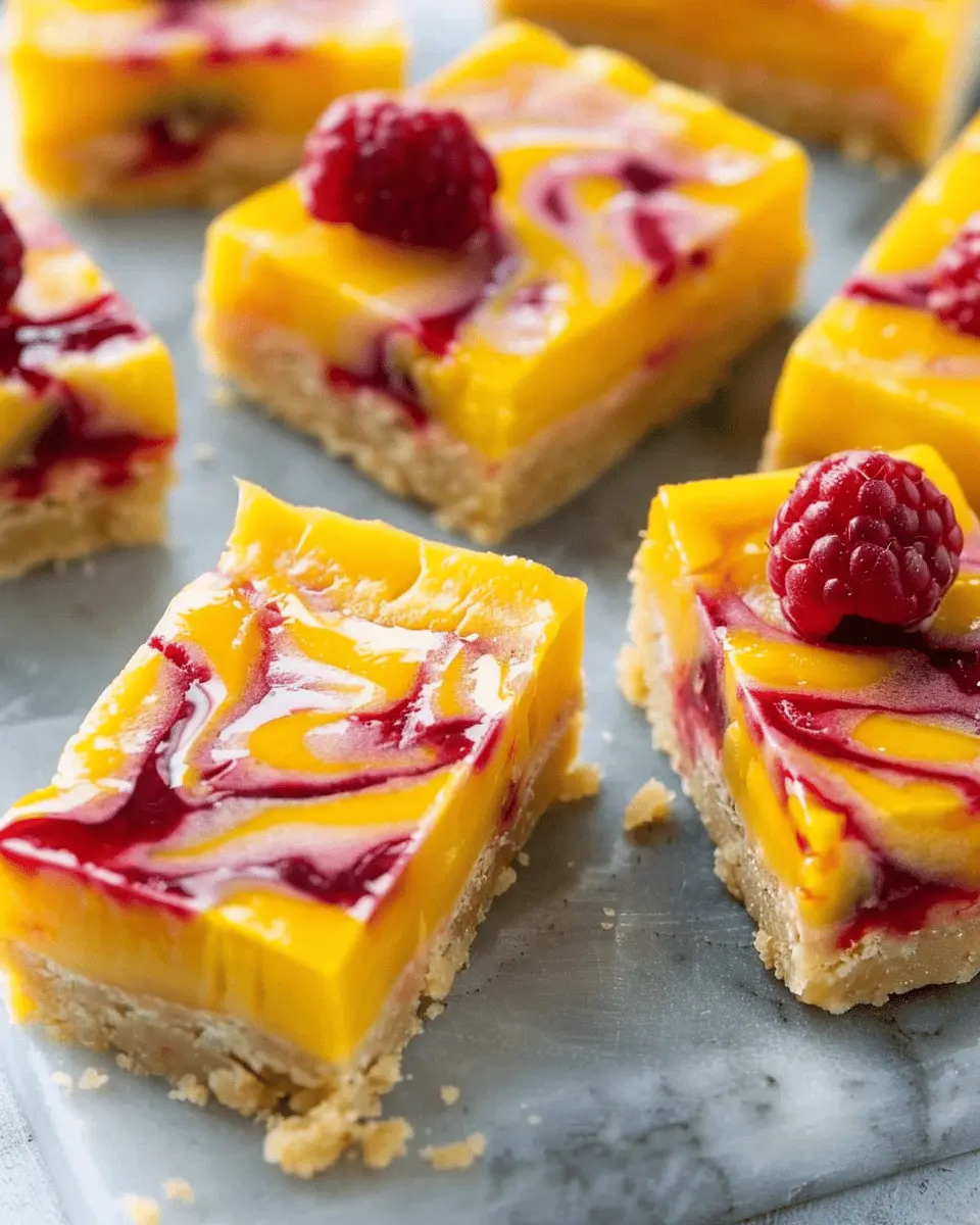 Mango Bars with Raspberry Swirl: The Best Sweet Treat You’ll Love