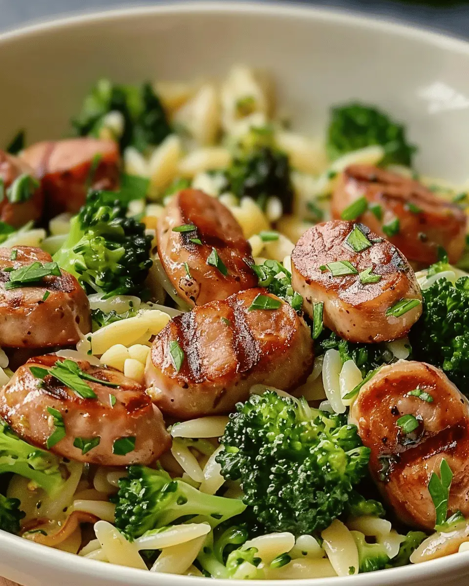 Chicken Sausage and Broccoli Orzo: Easy Weeknight Delight