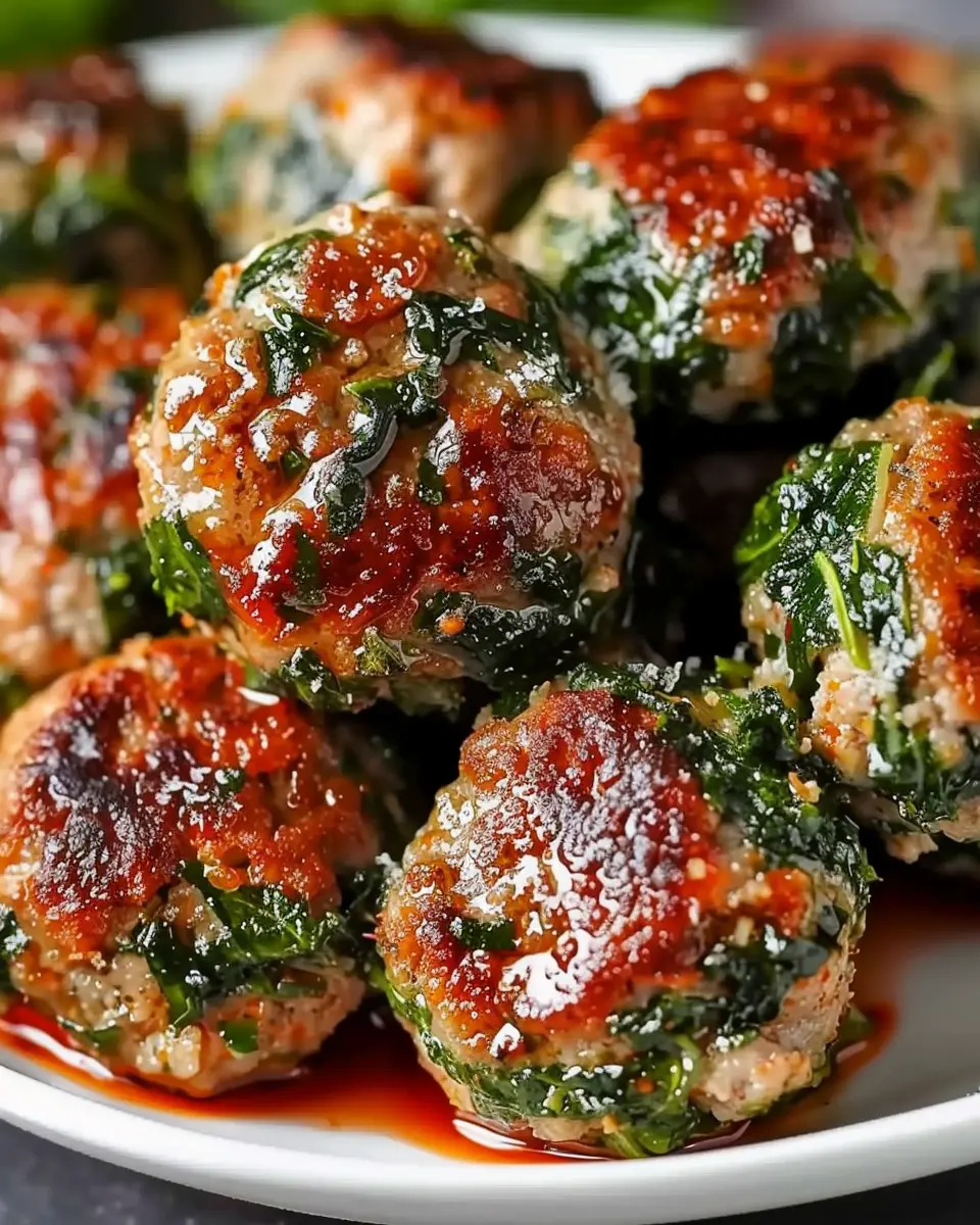 Spinach Garlic Meatballs: Easy and Savory Turkey Bacon Delight