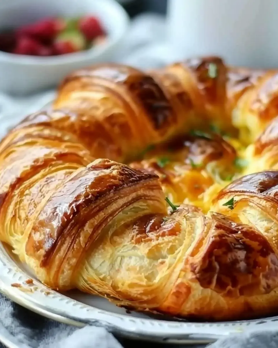 Irresistible Overnight Croissant Breakfast with Turkey Bacon Delight
