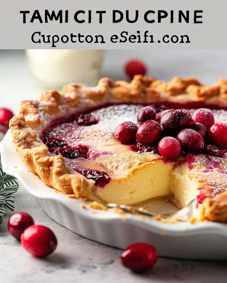 Cranberry Custard Pie: The Best Homemade Treat for Fall Gatherings