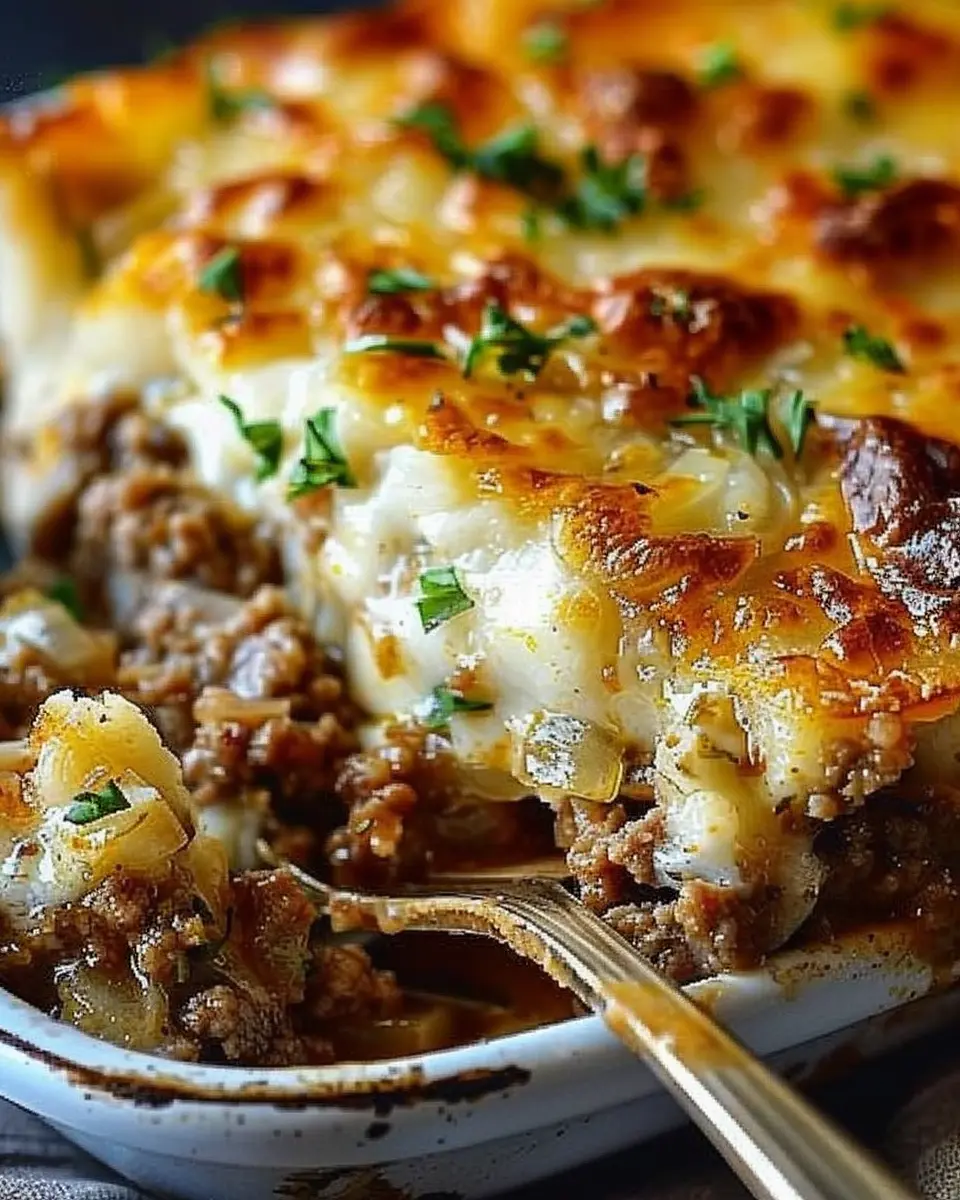 French Onion Ground Beef Casserole: Easy and Indulgent Comfort Food