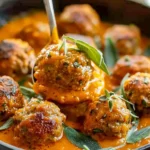 Meatballs in Pumpkin Sage Sauce