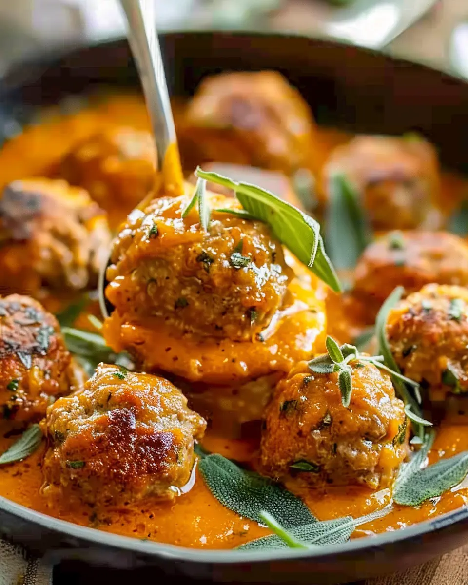 Meatballs in Pumpkin Sage Sauce: Easy Comfort Food Delight