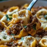 Cheesesteak Tortellini in Rich Provolone Sauce