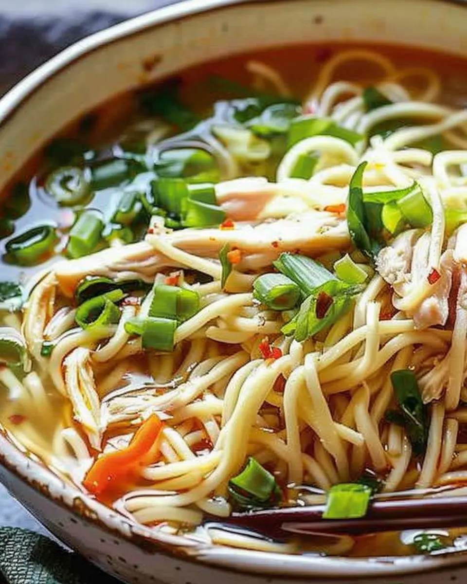 Aromatic Ginger Scallion Chicken Noodle Soup: A Heartwarming Delight