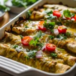 Plant-based Potato Green Chili Enchiladas