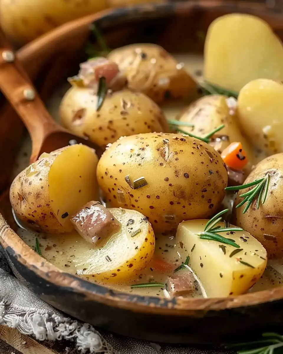 Comforting Potato Casserole with Turkey Bacon and Cheese Delight