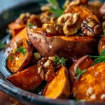 Walnut Maple Roasted Sweet Potatoes