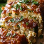 Juicy Garlic Parmesan Chicken Meatloaf