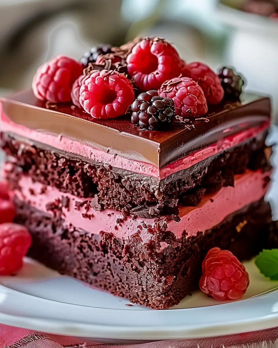 Heavenly Raspberry Chocolate Mousse Cake: Indulgent Delight at Home