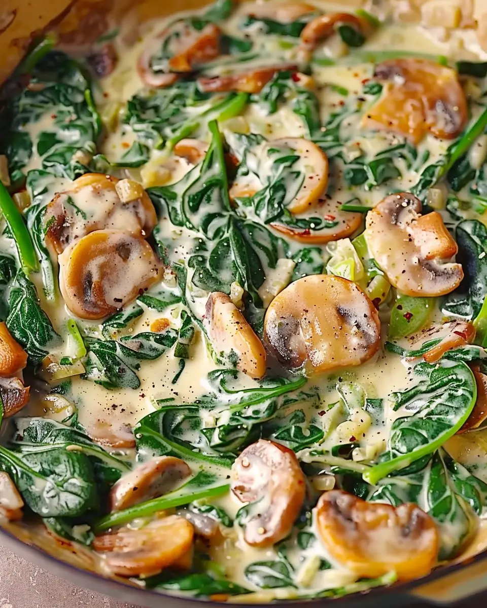 Creamy Spinach Delight with Turkey Bacon and Chicken Ham