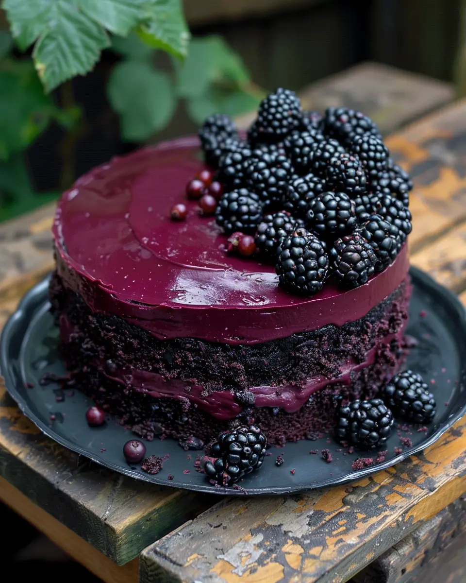 Blackberry Velvet Gothic Cake: Indulgent Dessert for Home Chefs
