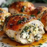 Herbed Ricotta Stuffed Chicken Rolls