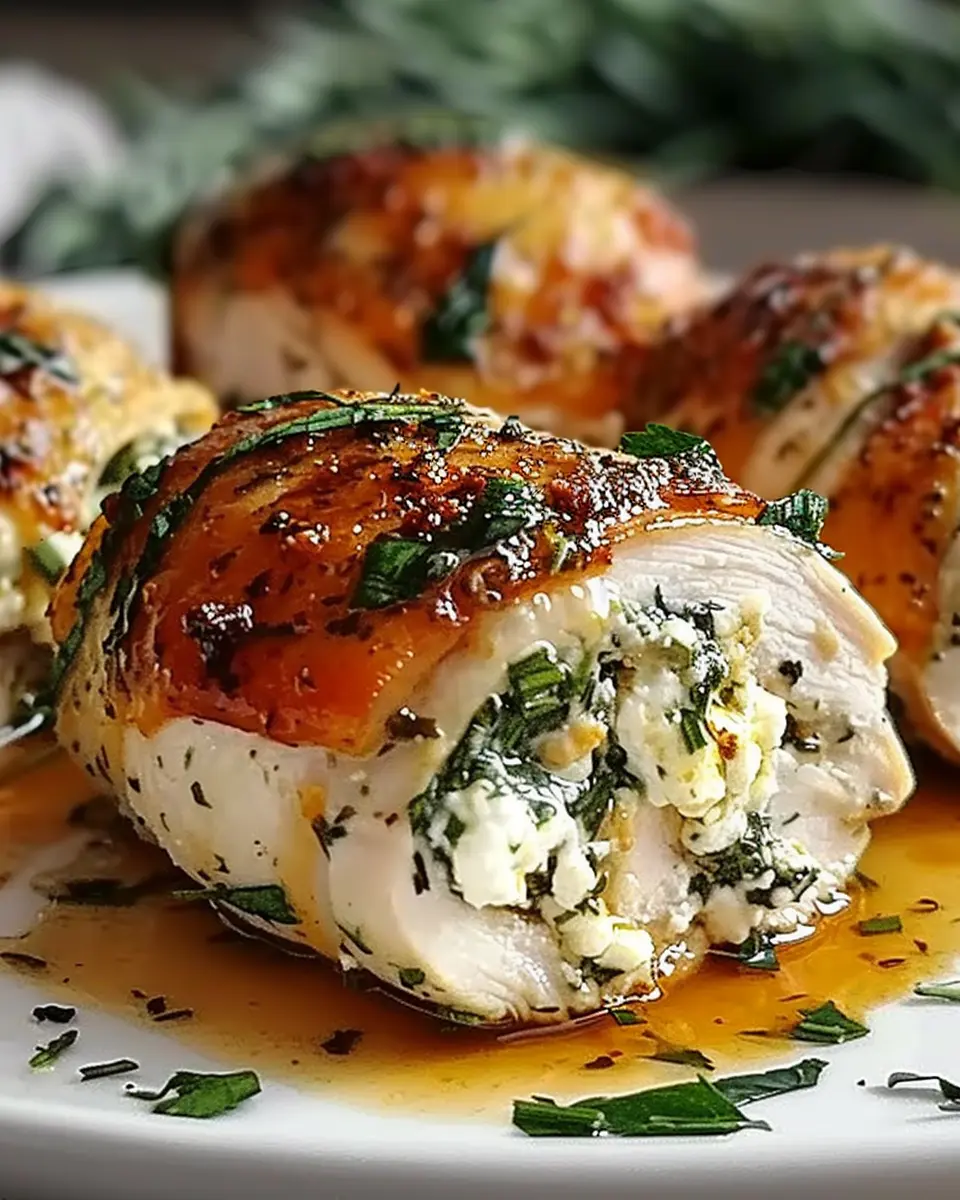 Herbed Ricotta Stuffed Chicken Rolls: Easy &amp; Flavorful Dinner Delight