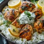 Dump And Bake Chicken Tzatziki Rice