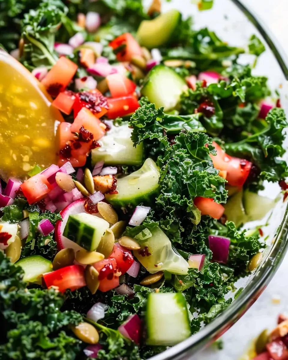 Must Make Chopped Kale Salad with Turkey Bacon and Chicken Ham