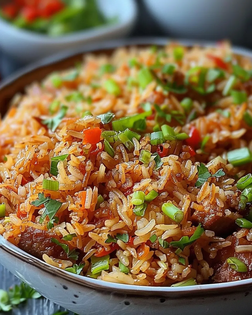 Flavorful Jailhouse Rice with Turkey Bacon and Chicken Ham Delight