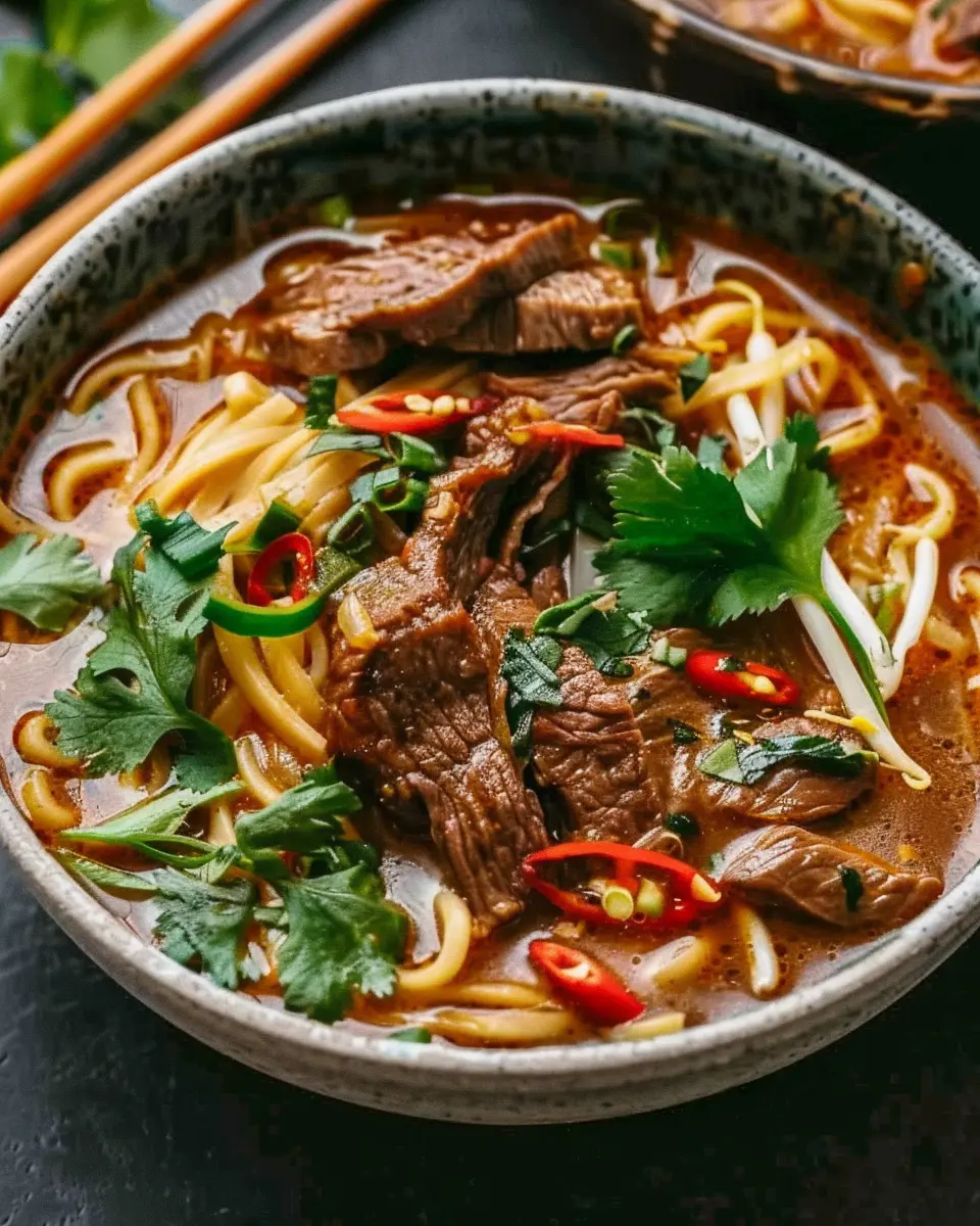 Delicious Satay Beef Noodle Soup Recipe: A Cozy Family Favorite
