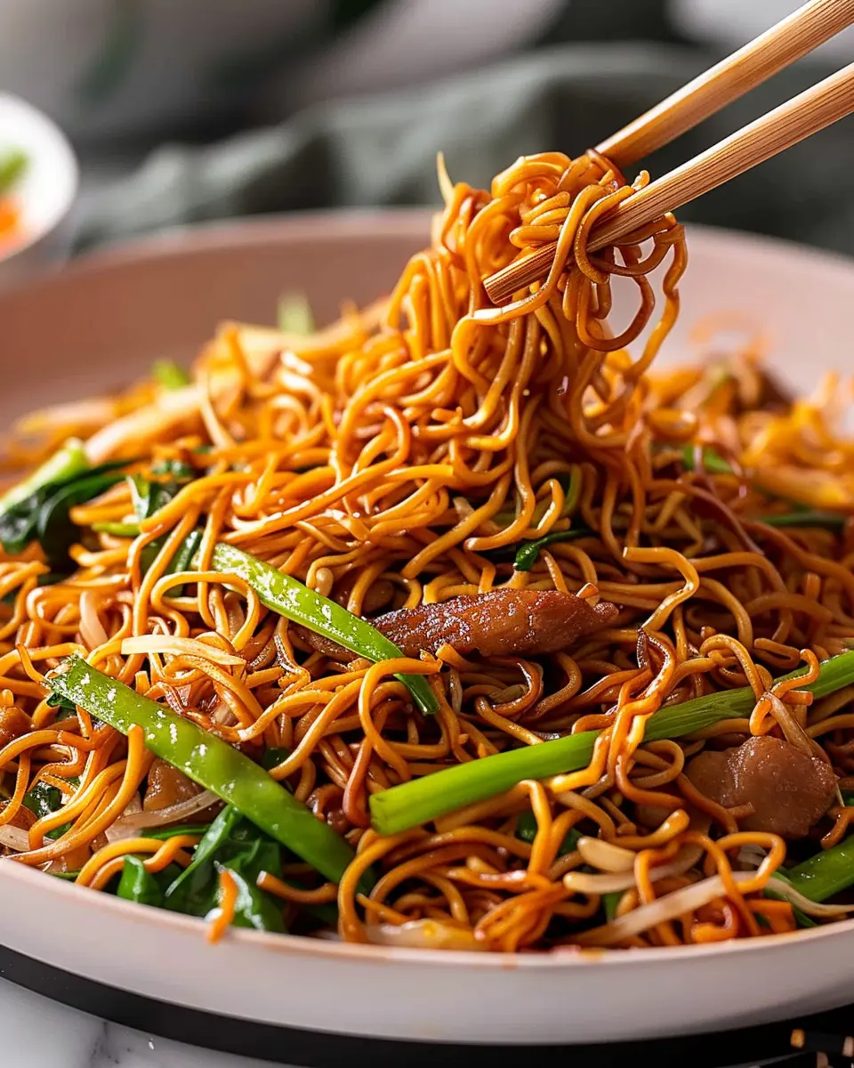 Cantonese Chow Mein: Easy Recipe with Turkey Bacon and Beef