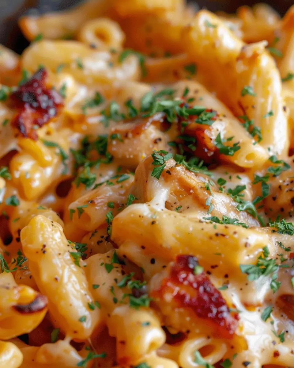 BBQ Chicken Mac: Indulgent Comfort Food with Turkey Bacon Delight