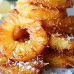 Rum-Soaked Fried Pineapple