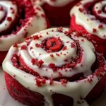 Heavenly Red Velvet Cinnamon Rolls