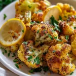 Vegan Lemon Pepper Glazed Cauliflower