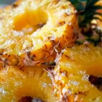 Rum-Soaked Fried Pineapple