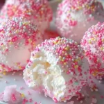 Crispy Cotton Candy Cheesecake Bombs