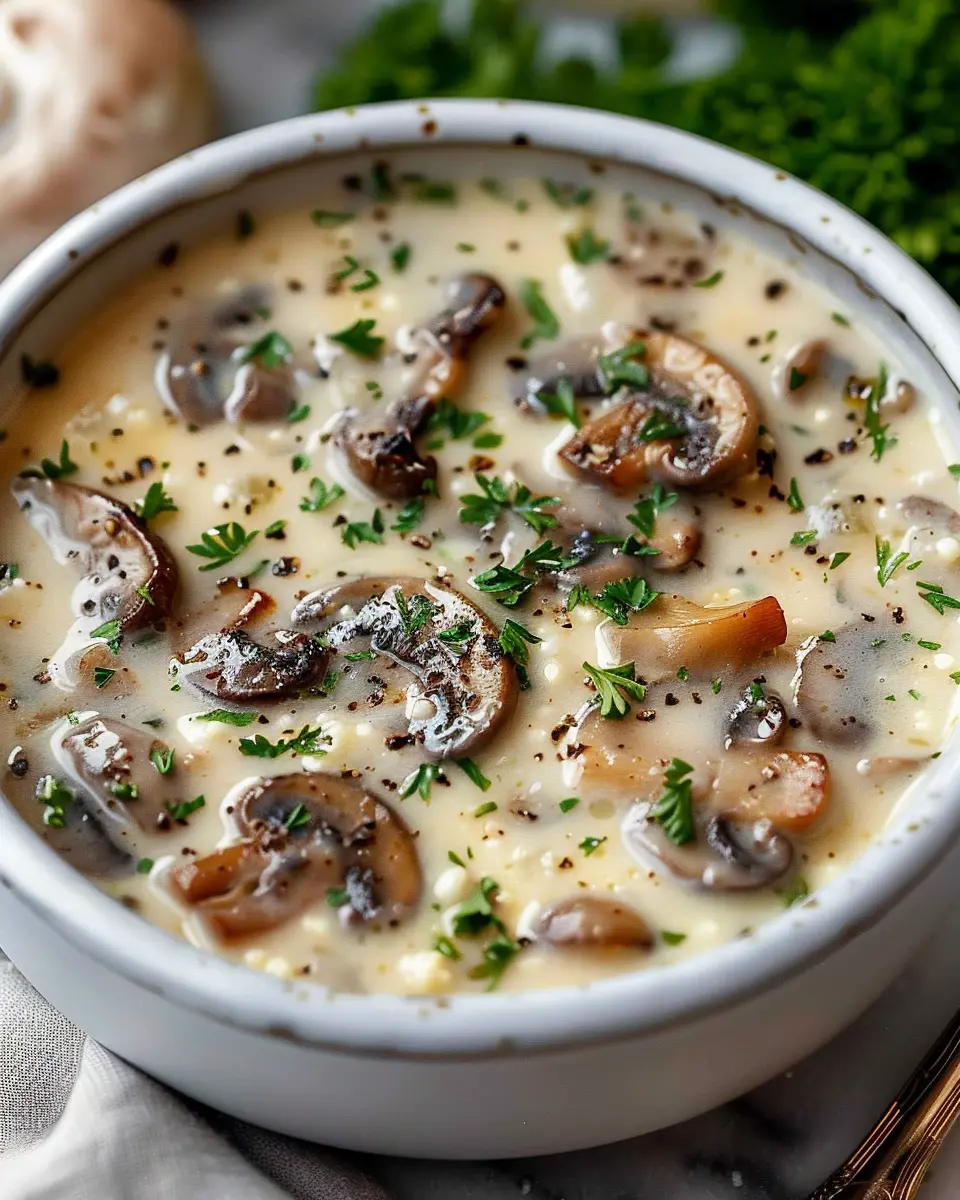 Cottage Cheese Mushroom Soup: A Creamy Delight with Turkey Bacon