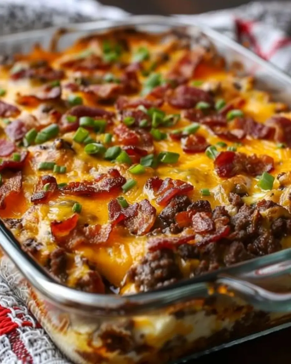 Low-Carb Bacon Cheeseburger Casserole: A Family-Favorite Delight