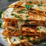 Cheesy Hot Honey Chicken Quesadillas