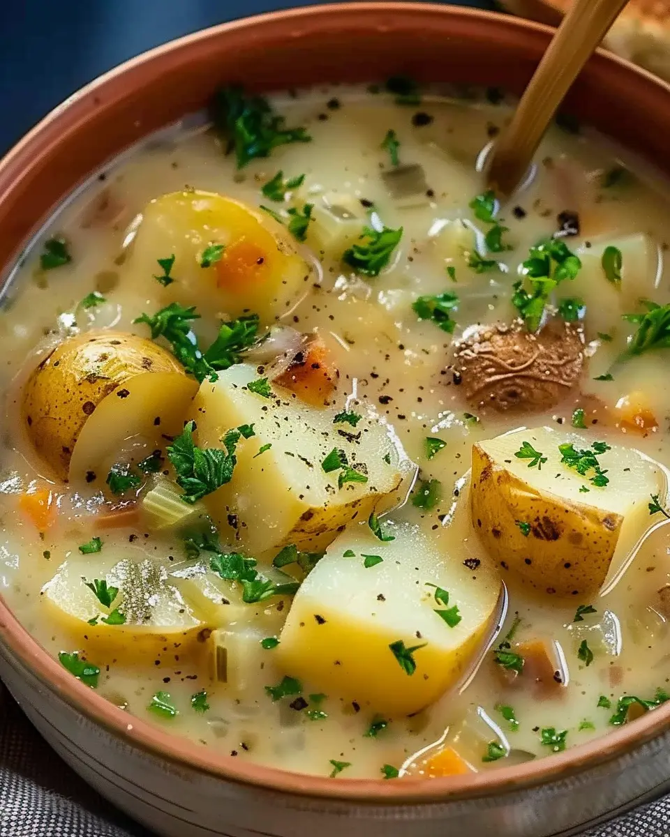 Satisfying German Potato Soup with Turkey Bacon for Cozy Nights