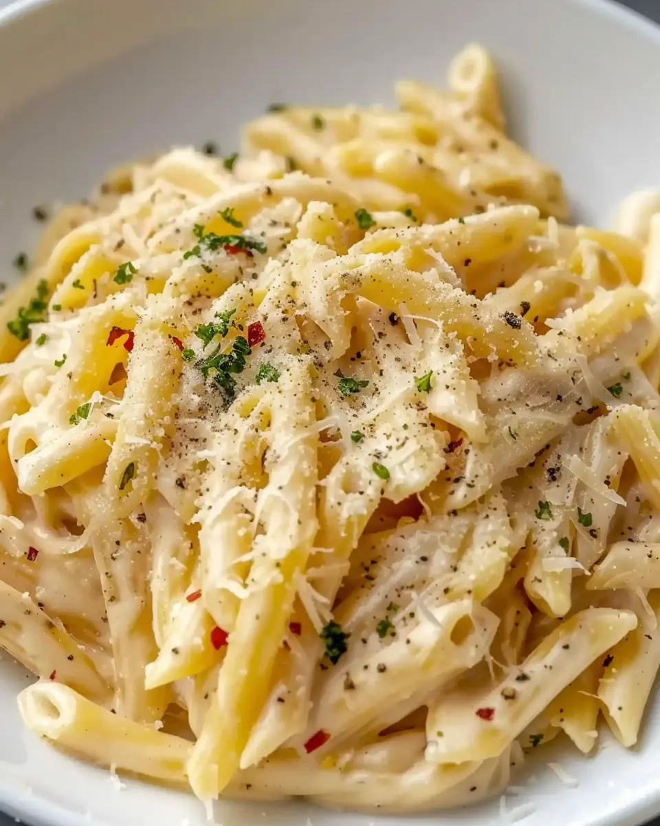 One Pot Creamy Garlic Pasta with Turkey Bacon: Easy and Indulgent