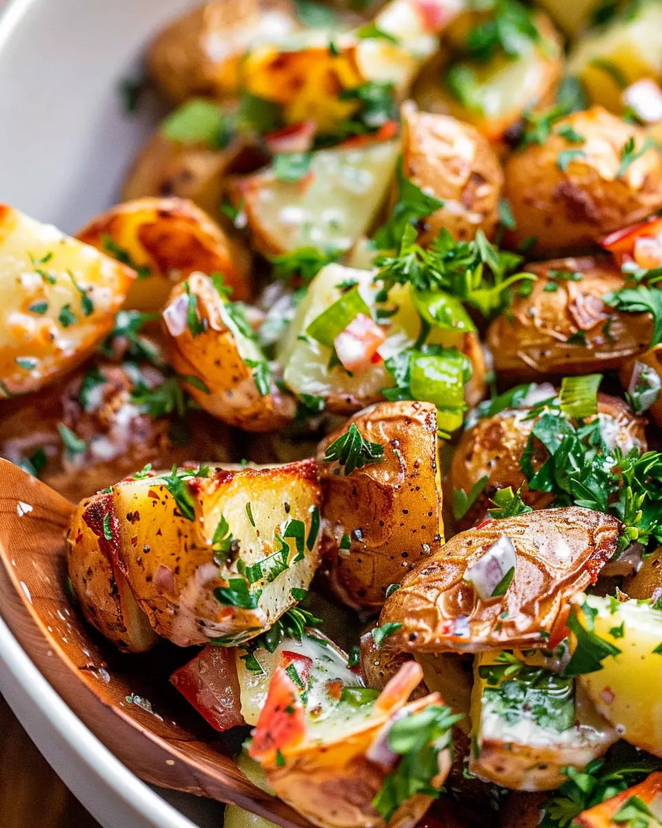 Roasted Potato Salad Recipe: Easy Delight with Turkey Bacon and Chicken Ham