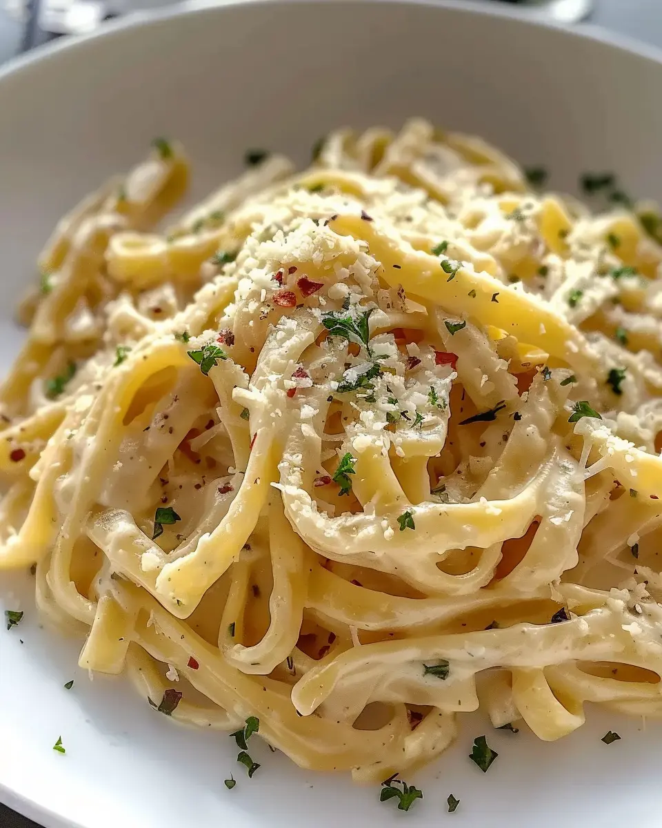 One Pot Creamy Garlic Pasta with Turkey Bacon: Easy and Delicious