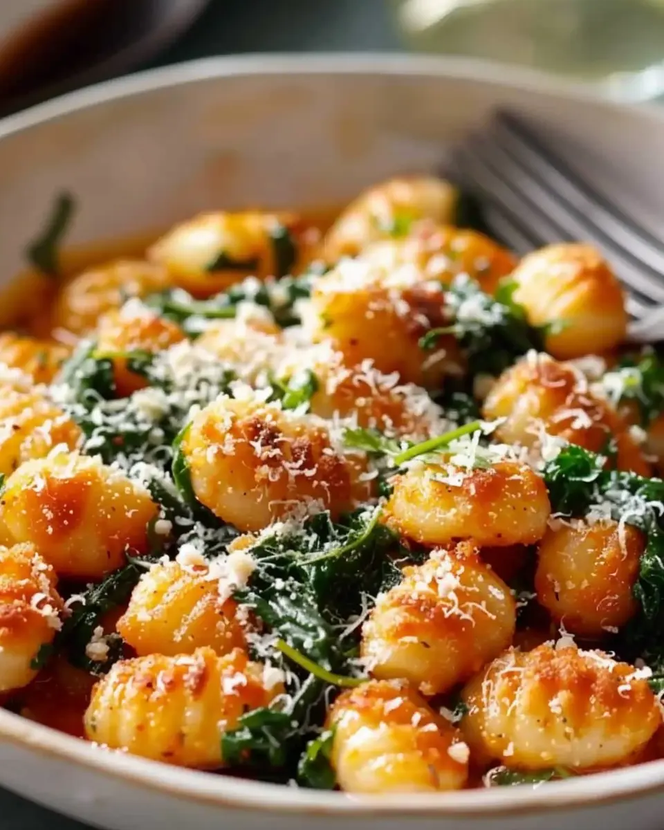 Crispy Gnocchi with Turkey Bacon and Chicken Ham for Comfort Food