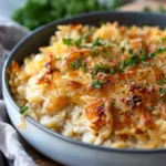 French Onion Chicken Orzo Casserole