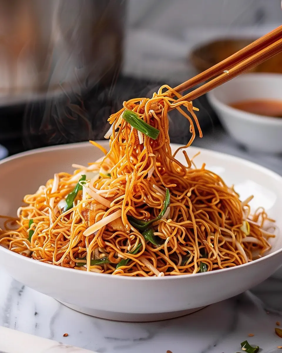 Cantonese Chow Mein: Easy, Delicious Recipe with Turkey Bacon and Chicken Ham