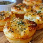 Golden Crust Garlic Rosemary Focaccia Muffins