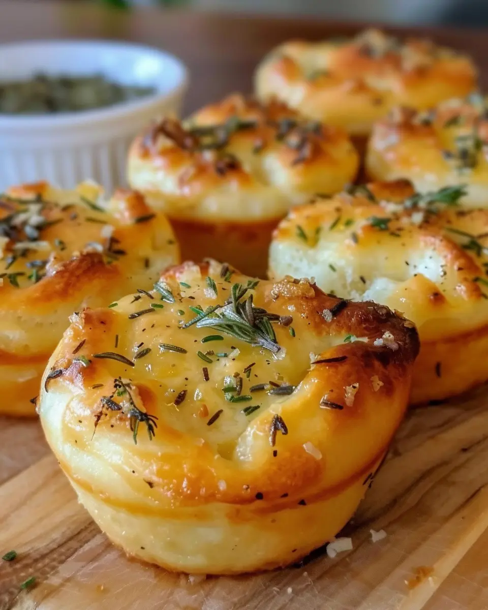 Golden Crust Garlic Rosemary Focaccia Muffins: The Best Homemade Treat