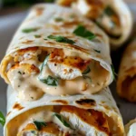 Cheesy Garlic Chicken Wraps