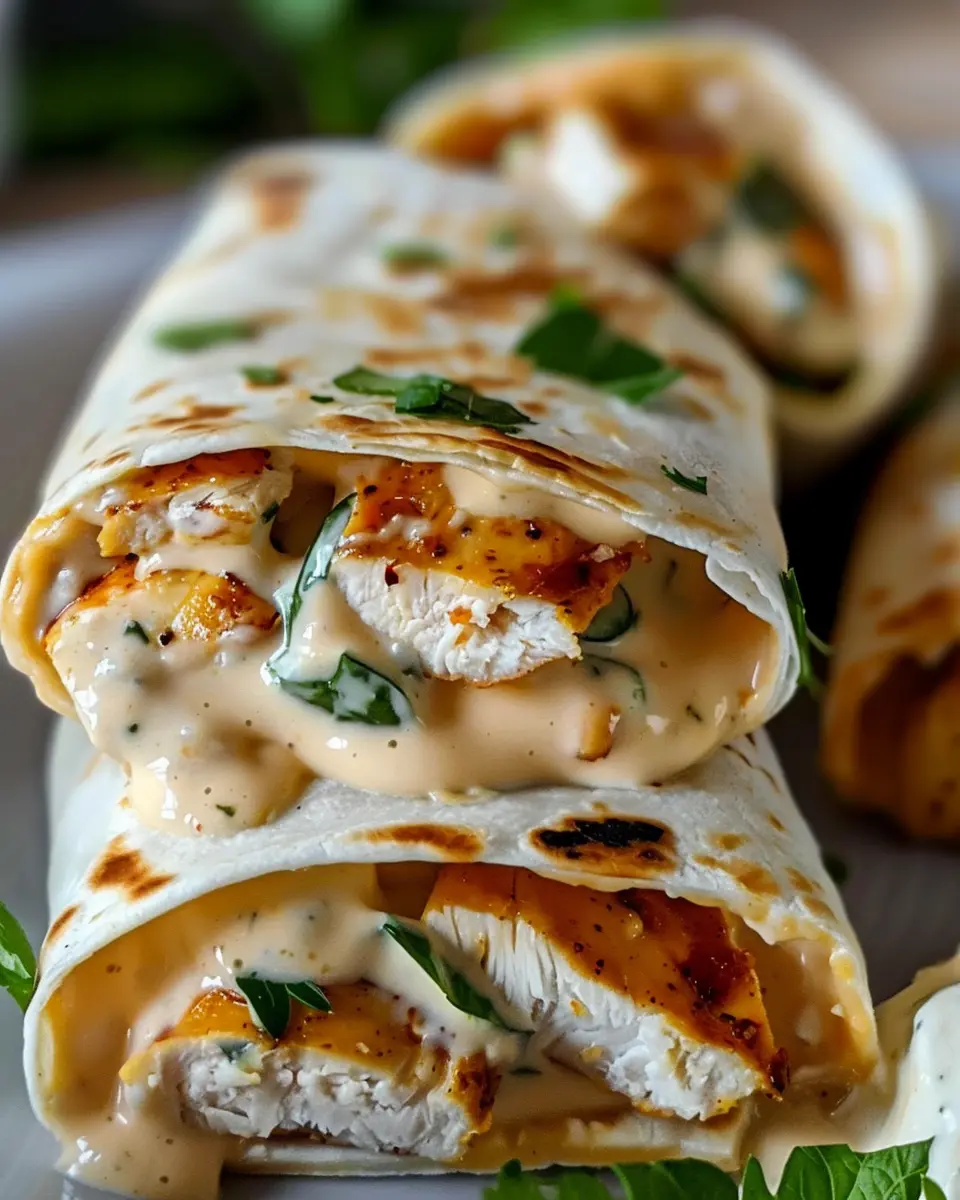 Cheesy Garlic Chicken Wraps: Easy Homemade Delight for Everyone