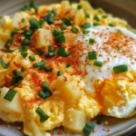Cheesy Potato Egg Scramble