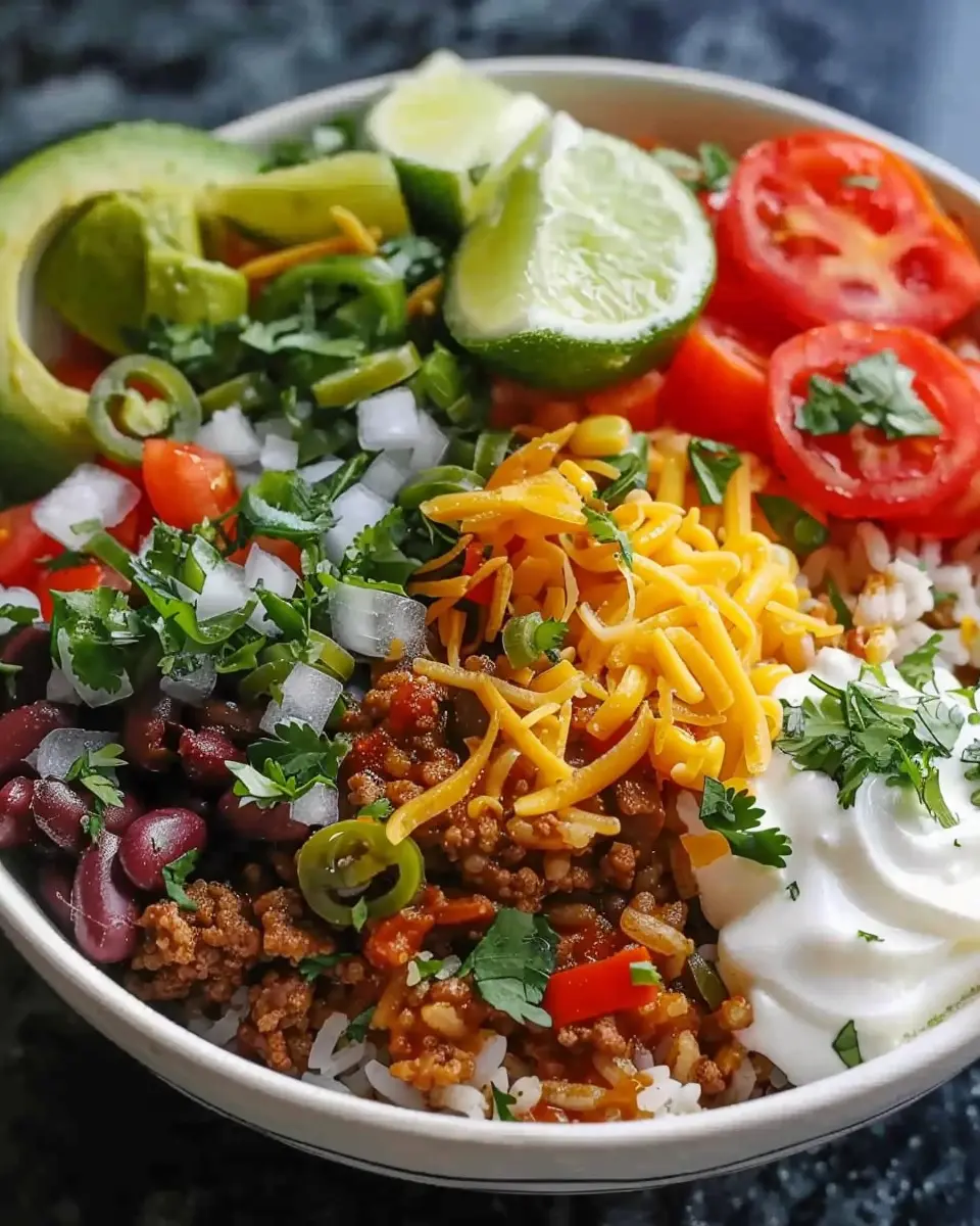 Taco Rice Bowl: Easy Recipe with Turkey Bacon and Beef Delights