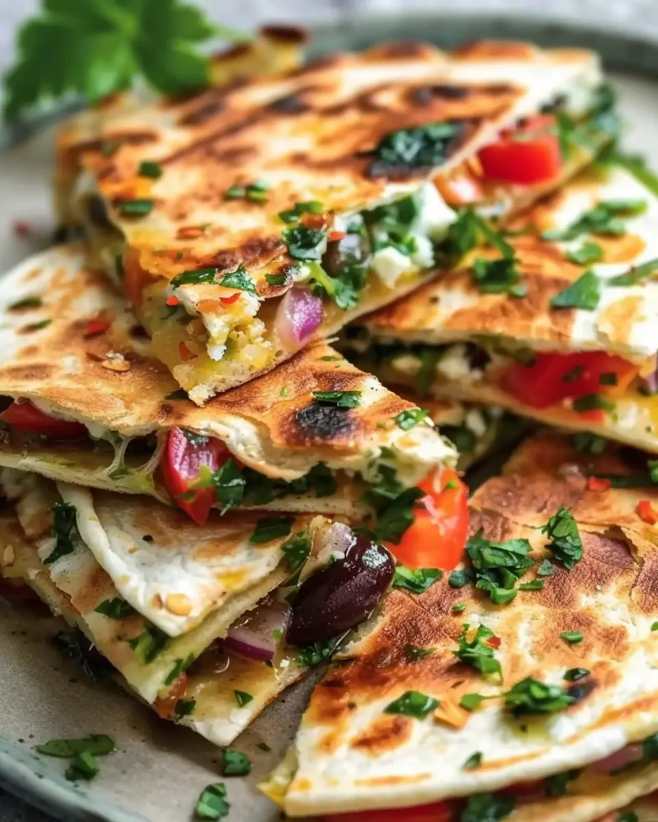Mediterranean Quesadillas: Easy Turkey Bacon and Chicken Ham Delight